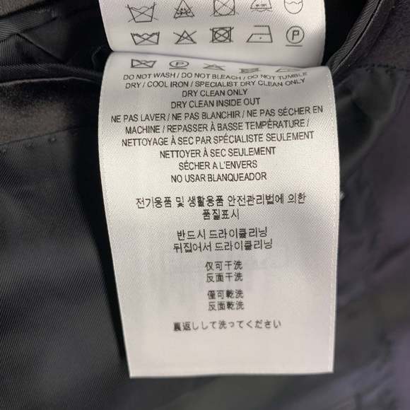 BURBERRY Black Studded Mohair Wool Peak Lapel Sport Coat - Picture 11 of 11